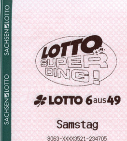 LOTTO SUPERDING Spielquittung