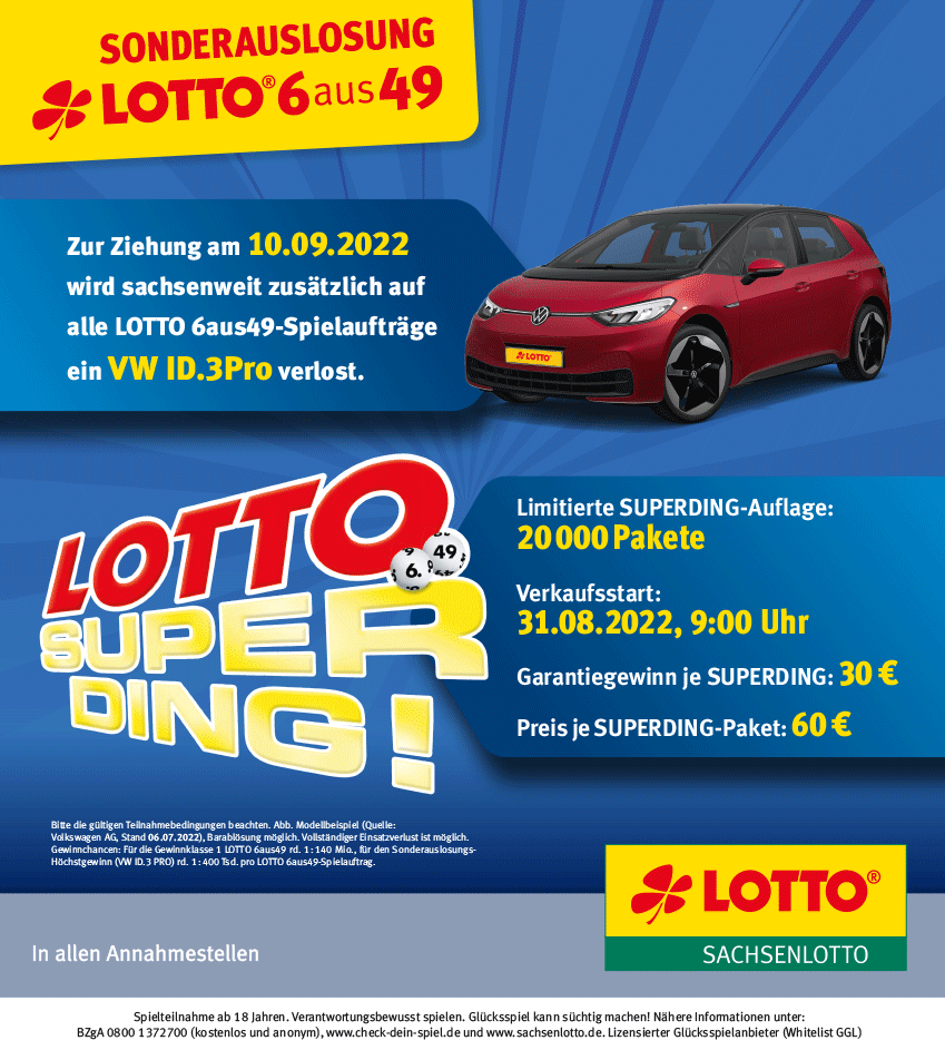 LOTTO Sonderauslosung mit LOTTO SUPERDING